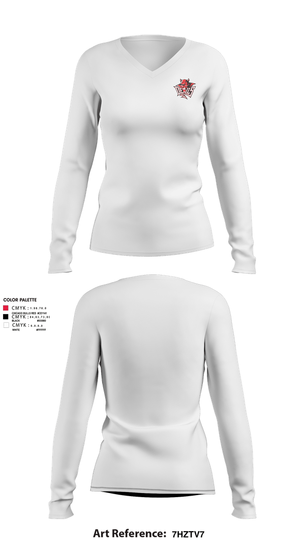 Womens Long Sleeve Vneck Shirt, Red Springs Red Devils, Women's Basketball, Teamtime, Team time, sublimation, custom sports apparel, team uniforms, spirit wear, spiritwear, sports uniforms, custom shirts, team store, custom team store, fundraiser sports, apparel fundraiser
