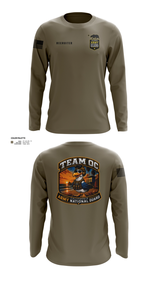 Long Sleeve Performance Shirt, TEAM OC, National Guard, Teamtime, Team time, sublimation, custom sports apparel, team uniforms, spirit wear, spiritwear, sports uniforms, custom shirts, team store, custom team store, fundraiser sports, apparel fundraiser