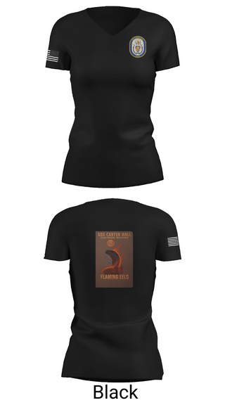 Womens Short Sleeve Vneck Shirt, Uss Carter Hall, , Teamtime, Team time, sublimation, custom sports apparel, team uniforms, spirit wear, spiritwear, sports uniforms, custom shirts, team store, custom team store, fundraiser sports, apparel fundraiser
