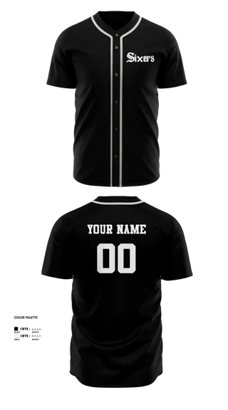 Full Button Baseball Jersey, Central Washington Sixers, Baseball, Teamtime, Team time, sublimation, custom sports apparel, team uniforms, spirit wear, spiritwear, sports uniforms, custom shirts, team store, custom team store, fundraiser sports, apparel fundraiser
