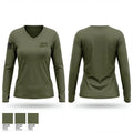 LMHS JROTC 71945682 Women's Long Sleeve V-neck Shirt - 1