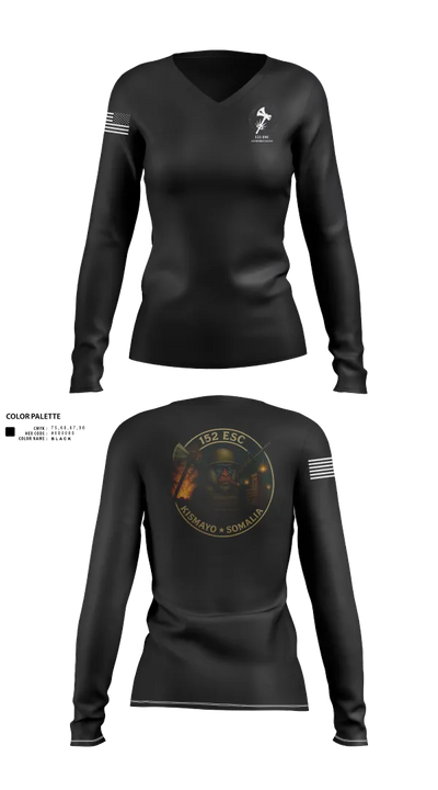 152 ESC 95946759 Women's Long Sleeve V-neck Shirt - 10