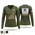 343 6309175 Women's Long Sleeve V-neck Shirt - 1