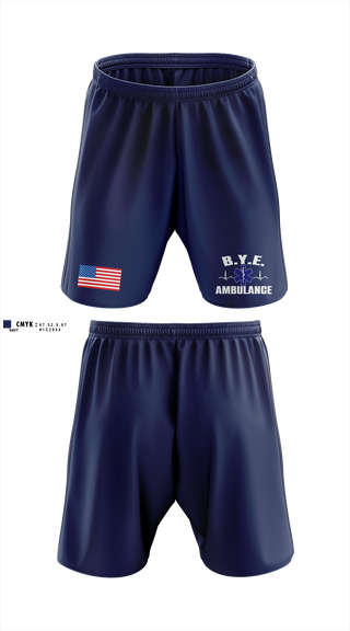 Athletic Shorts With Pockets, B.Y.E. AMBULANCE SERVICE INC., EMS/EMT, Teamtime, Team time, sublimation, custom sports apparel, team uniforms, spirit wear, spiritwear, sports uniforms, custom shirts, team store, custom team store, fundraiser sports, apparel fundraiser