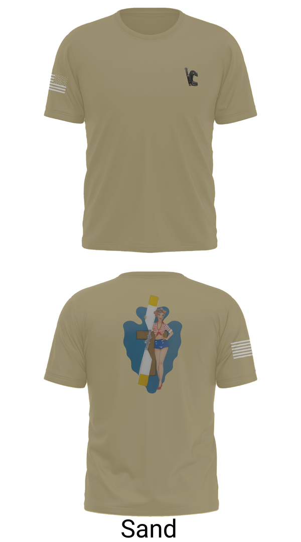 Old School Cotton Feel Shirt, B Co 1/114th Maintenance, Army, Teamtime, Team time, sublimation, custom sports apparel, team uniforms, spirit wear, spiritwear, sports uniforms, custom shirts, team store, custom team store, fundraiser sports, apparel fundraiser