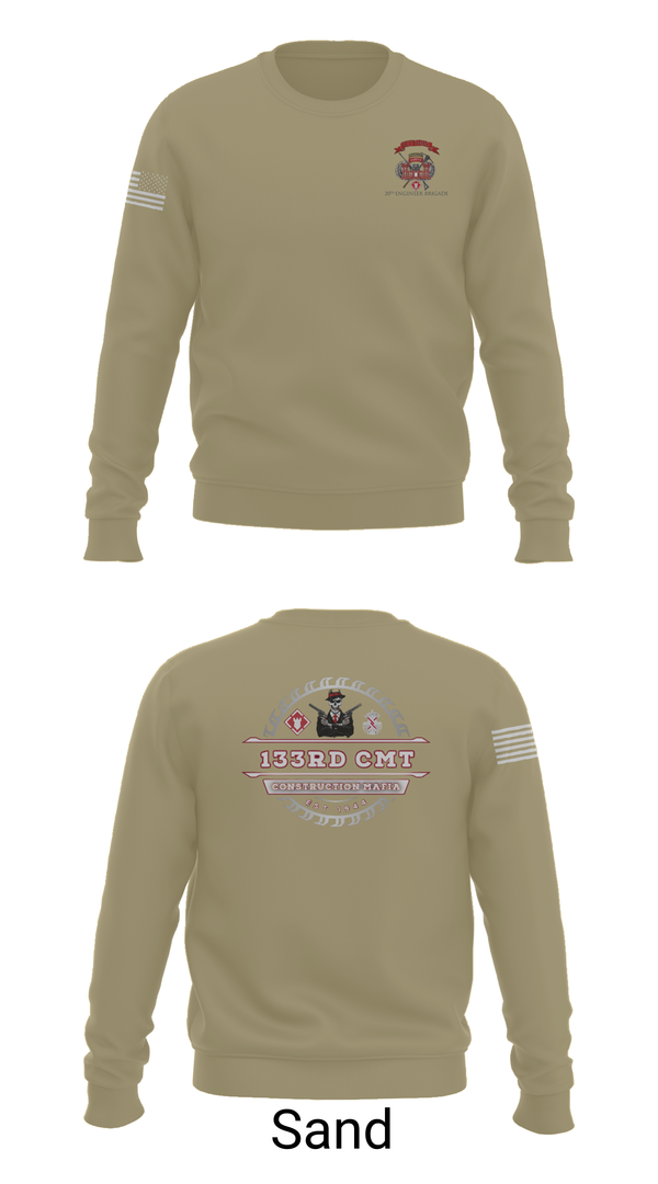 Crew Neck Sweatshirt, 133rd Construction Management Team, , Teamtime, Team time, sublimation, custom sports apparel, team uniforms, spirit wear, spiritwear, sports uniforms, custom shirts, team store, custom team store, fundraiser sports, apparel fundraiser