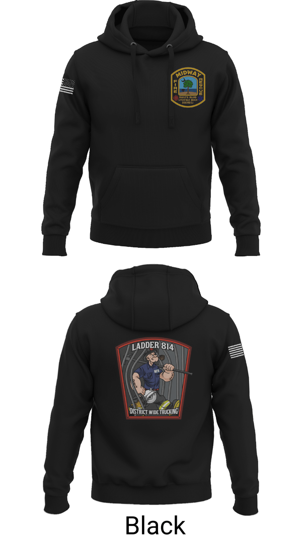 Hoodie, 814 truck, Fire Department, Teamtime, Team time, sublimation, custom sports apparel, team uniforms, spirit wear, spiritwear, sports uniforms, custom shirts, team store, custom team store, fundraiser sports, apparel fundraiser