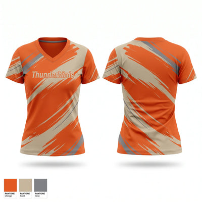 Thunderbirds Women's Short Sleeve V-neck Shirt - 1