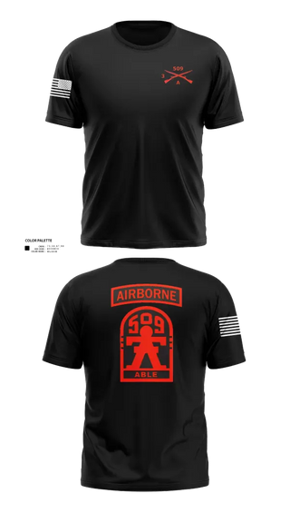 Short Sleeve Performance Shirt, 3-509th Parachute Infantry BN Able Nation, , Teamtime, Team time, sublimation, custom sports apparel, team uniforms, spirit wear, spiritwear, sports uniforms, custom shirts, team store, custom team store, fundraiser sports, apparel fundraiser