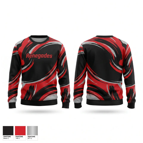 Crew Neck Sweatshirt, Renegades, Softball, Teamtime, Team time, sublimation, custom sports apparel, team uniforms, spirit wear, spiritwear, sports uniforms, custom shirts, team store, custom team store, fundraiser sports, apparel fundraiser
