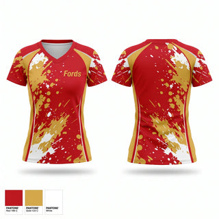 Womens Short Sleeve Vneck Shirt, Fords, Women's Basketball, Teamtime, Team time, sublimation, custom sports apparel, team uniforms, spirit wear, spiritwear, sports uniforms, custom shirts, team store, custom team store, fundraiser sports, apparel fundraiser