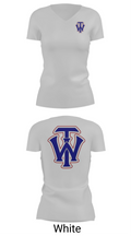 W.I.T. 56658310 Women's Short Sleeve V-neck Shirt - 12