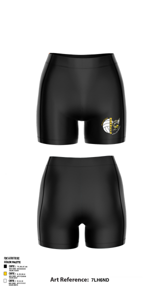 Womens Compression Shorts, Fulton Hornets Volleyball, Women's Volleyball, Teamtime, Team time, sublimation, custom sports apparel, team uniforms, spirit wear, spiritwear, sports uniforms, custom shirts, team store, custom team store, fundraiser sports, apparel fundraiser