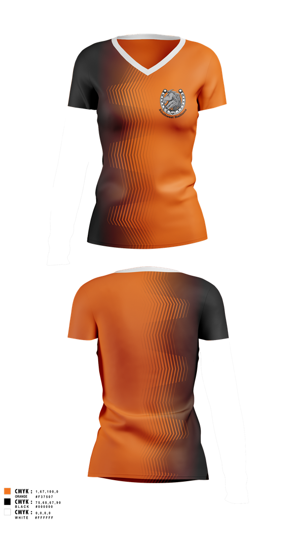 Womens Short Sleeve Vneck Shirt, Southwest Stallions, , Teamtime, Team time, sublimation, custom sports apparel, team uniforms, spirit wear, spiritwear, sports uniforms, custom shirts, team store, custom team store, fundraiser sports, apparel fundraiser