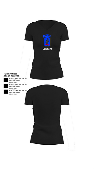 Womens Short Sleeve Vneck Shirt, Wombats, , Teamtime, Team time, sublimation, custom sports apparel, team uniforms, spirit wear, spiritwear, sports uniforms, custom shirts, team store, custom team store, fundraiser sports, apparel fundraiser
