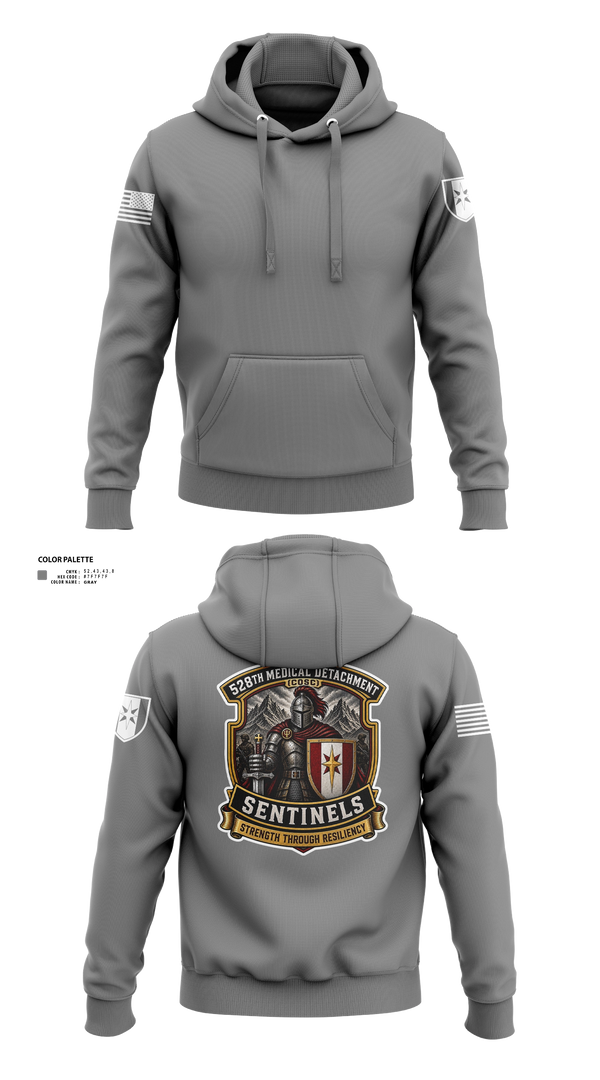 Hoodie, 528th MED DET COSC, Army, Teamtime, Team time, sublimation, custom sports apparel, team uniforms, spirit wear, spiritwear, sports uniforms, custom shirts, team store, custom team store, fundraiser sports, apparel fundraiser