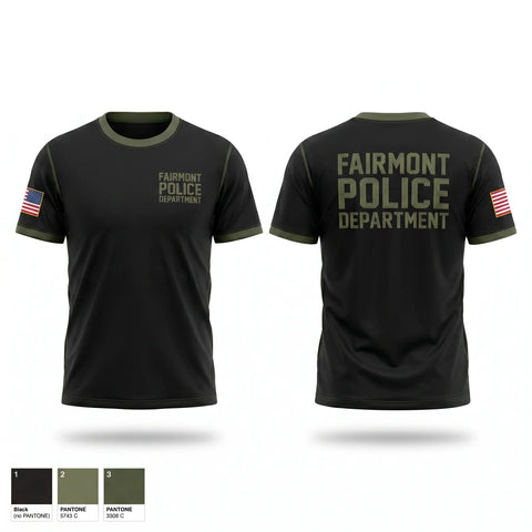 Old School Cotton Feel Shirt, Fairmont Police Department, Police, Teamtime, Team time, sublimation, custom sports apparel, team uniforms, spirit wear, spiritwear, sports uniforms, custom shirts, team store, custom team store, fundraiser sports, apparel fundraiser