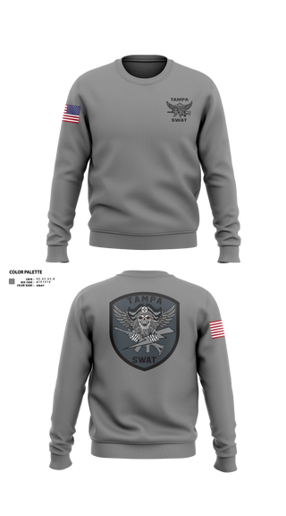 Crew Neck Sweatshirt, Tampa SWAT, Police, Teamtime, Team time, sublimation, custom sports apparel, team uniforms, spirit wear, spiritwear, sports uniforms, custom shirts, team store, custom team store, fundraiser sports, apparel fundraiser
