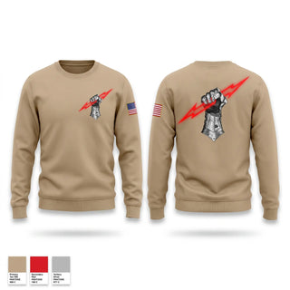 Crew Neck Sweatshirt, WALK EM DOWN J FIST, Army, Teamtime, Team time, sublimation, custom sports apparel, team uniforms, spirit wear, spiritwear, sports uniforms, custom shirts, team store, custom team store, fundraiser sports, apparel fundraiser