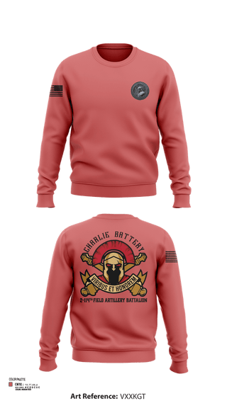 Crew Neck Sweatshirt, Charlie Battery 2-114th FA, , Teamtime, Team time, sublimation, custom sports apparel, team uniforms, spirit wear, spiritwear, sports uniforms, custom shirts, team store, custom team store, fundraiser sports, apparel fundraiser