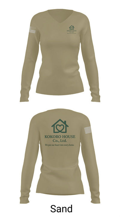 KOKOROHOUSE 58124370 Women's Long Sleeve V-neck Shirt - 97