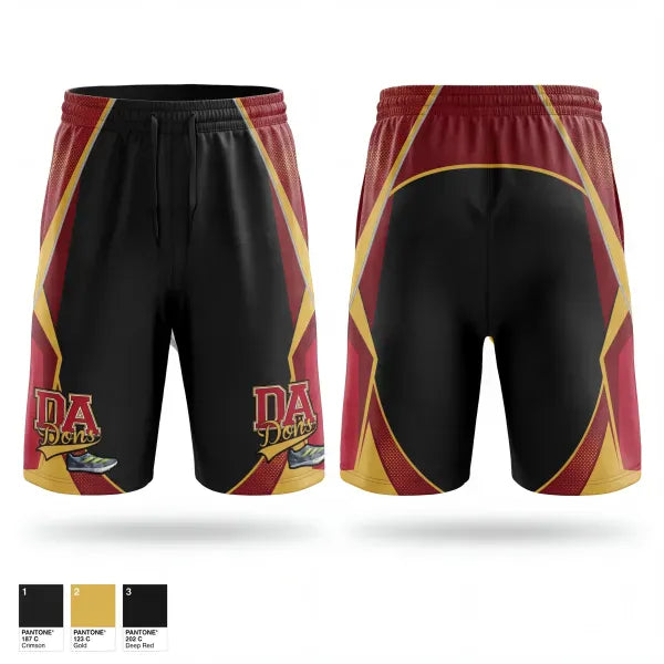 Athletic Shorts With Pockets, DeAnza High School Dons, Track & Field, Teamtime, Team time, sublimation, custom sports apparel, team uniforms, spirit wear, spiritwear, sports uniforms, custom shirts, team store, custom team store, fundraiser sports, apparel fundraiser
