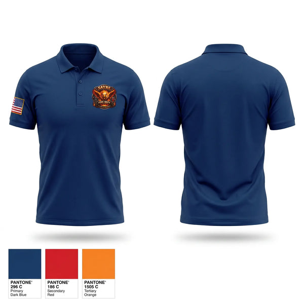 Short Sleeve Performance Polo, Sayre Fire & Rescue, Fire Department, Teamtime, Team time, sublimation, custom sports apparel, team uniforms, spirit wear, spiritwear, sports uniforms, custom shirts, team store, custom team store, fundraiser sports, apparel fundraiser