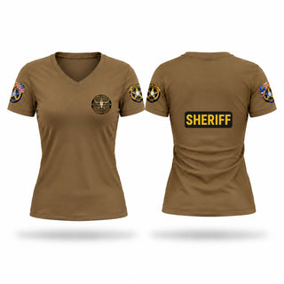 Womens Short Sleeve Vneck Shirt, Yuma County Sheriff’s Office, Police, Teamtime, Team time, sublimation, custom sports apparel, team uniforms, spirit wear, spiritwear, sports uniforms, custom shirts, team store, custom team store, fundraiser sports, apparel fundraiser