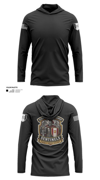 Long Sleeve hooded sunshirt, 528th MED DET COSC, Army, Teamtime, Team time, sublimation, custom sports apparel, team uniforms, spirit wear, spiritwear, sports uniforms, custom shirts, team store, custom team store, fundraiser sports, apparel fundraiser