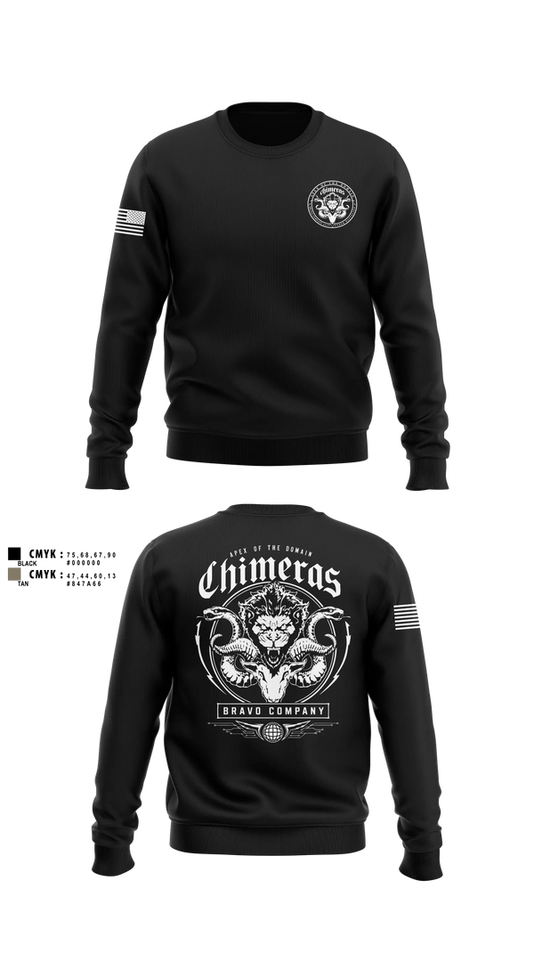 Crew Neck Sweatshirt, Bravo Company, 401st Cyber Battalion, Army, Teamtime, Team time, sublimation, custom sports apparel, team uniforms, spirit wear, spiritwear, sports uniforms, custom shirts, team store, custom team store, fundraiser sports, apparel fundraiser