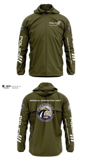 Windbreaker, Inteligencia criminal, Police, Teamtime, Team time, sublimation, custom sports apparel, team uniforms, spirit wear, spiritwear, sports uniforms, custom shirts, team store, custom team store, fundraiser sports, apparel fundraiser