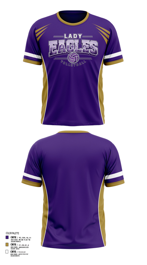 Short Sleeve Performance Shirt, Lady Eagles, Women's Volleyball, Teamtime, Team time, sublimation, custom sports apparel, team uniforms, spirit wear, spiritwear, sports uniforms, custom shirts, team store, custom team store, fundraiser sports, apparel fundraiser