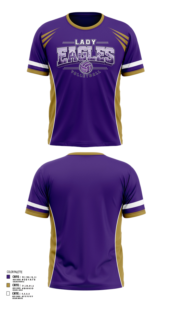 Short Sleeve Performance Shirt, Lady Eagles, Women's Volleyball, Teamtime, Team time, sublimation, custom sports apparel, team uniforms, spirit wear, spiritwear, sports uniforms, custom shirts, team store, custom team store, fundraiser sports, apparel fundraiser