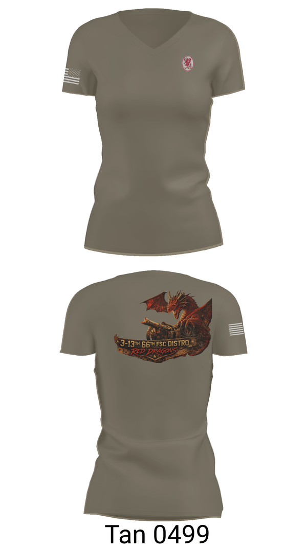 Womens Short Sleeve Vneck Shirt, 3-13th 66th FSC, Army, Teamtime, Team time, sublimation, custom sports apparel, team uniforms, spirit wear, spiritwear, sports uniforms, custom shirts, team store, custom team store, fundraiser sports, apparel fundraiser
