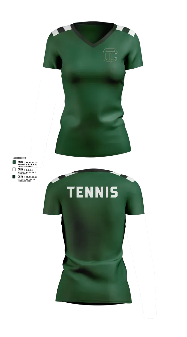 Womens Short Sleeve Vneck Shirt, Cass Technical High School Girls Varsity Tennis Team, Tennis, Teamtime, Team time, sublimation, custom sports apparel, team uniforms, spirit wear, spiritwear, sports uniforms, custom shirts, team store, custom team store, fundraiser sports, apparel fundraiser