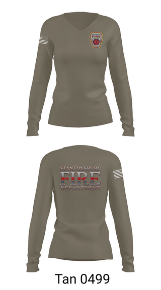 Womens Long Sleeve Vneck Shirt, Stantonsburg-Moyton Fire #3, Fire Department, Teamtime, Team time, sublimation, custom sports apparel, team uniforms, spirit wear, spiritwear, sports uniforms, custom shirts, team store, custom team store, fundraiser sports, apparel fundraiser