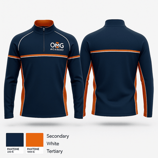 Quarter Zip Jacket, OMG Academy, Men's Basketball, Teamtime, Team time, sublimation, custom sports apparel, team uniforms, spirit wear, spiritwear, sports uniforms, custom shirts, team store, custom team store, fundraiser sports, apparel fundraiser
