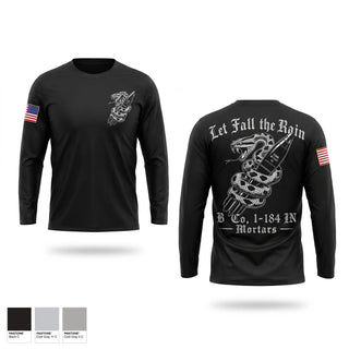 Long Sleeve Performance Shirt, B Co. 1-184, National Guard, Teamtime, Team time, sublimation, custom sports apparel, team uniforms, spirit wear, spiritwear, sports uniforms, custom shirts, team store, custom team store, fundraiser sports, apparel fundraiser