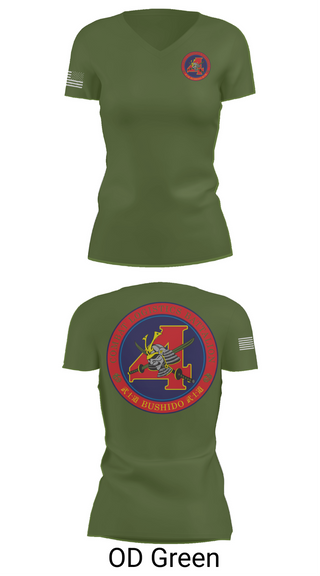 Womens Short Sleeve Vneck Shirt, Combat Logistics Battalion 4, , Teamtime, Team time, sublimation, custom sports apparel, team uniforms, spirit wear, spiritwear, sports uniforms, custom shirts, team store, custom team store, fundraiser sports, apparel fundraiser