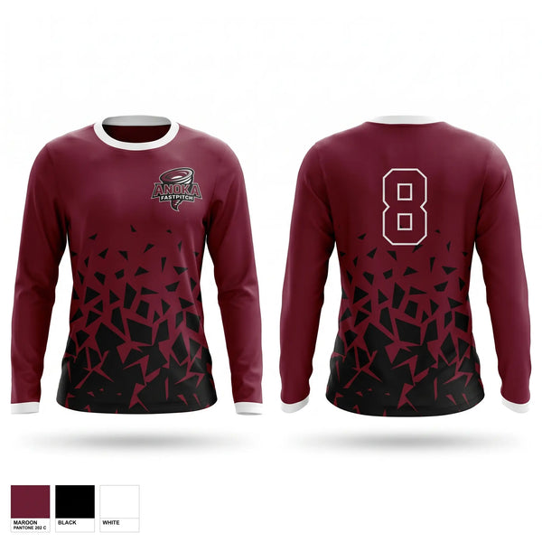 Long Sleeve Performance Shirt, Anoka Tornadoes, Softball, Teamtime, Team time, sublimation, custom sports apparel, team uniforms, spirit wear, spiritwear, sports uniforms, custom shirts, team store, custom team store, fundraiser sports, apparel fundraiser