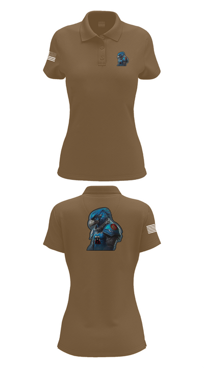 Battlehawks 56996020 Women's Short Sleeve Performance Polo  - 15