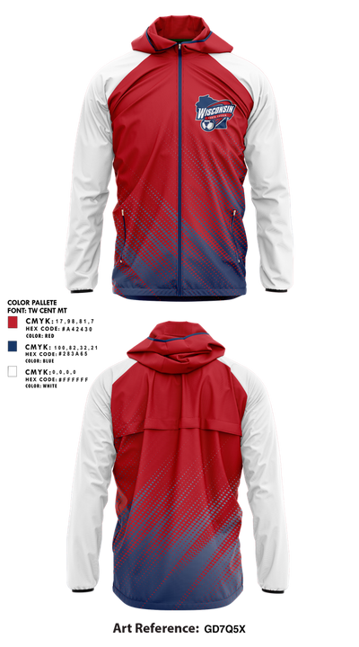 Wisconsin Youth Soccer Association 18962716 Windbreaker - 2