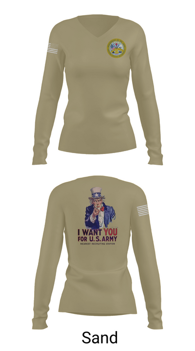 US Army I Want You 76454793 Women's Long Sleeve V-neck Shirt - 97