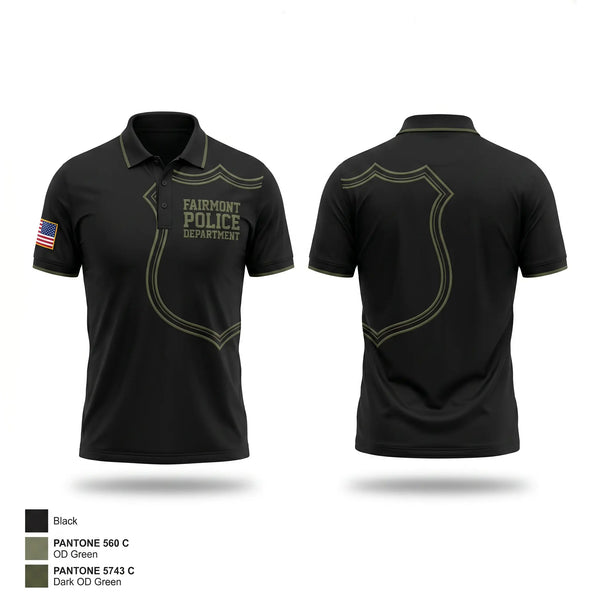 Short Sleeve Performance Polo, Fairmont Police Department, Police, Teamtime, Team time, sublimation, custom sports apparel, team uniforms, spirit wear, spiritwear, sports uniforms, custom shirts, team store, custom team store, fundraiser sports, apparel fundraiser