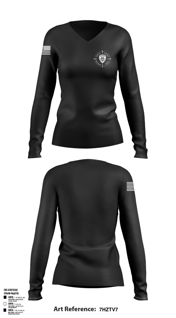 Womens Long Sleeve Vneck Shirt, Alameda Police Department, Police, Teamtime, Team time, sublimation, custom sports apparel, team uniforms, spirit wear, spiritwear, sports uniforms, custom shirts, team store, custom team store, fundraiser sports, apparel fundraiser