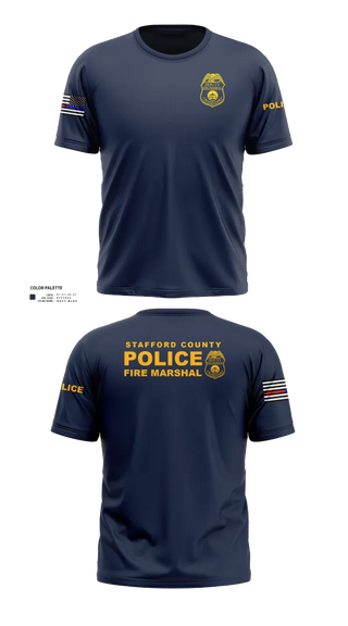 Short Sleeve Performance Shirt, Stafford County Fire Marshal's Office, Police, Teamtime, Team time, sublimation, custom sports apparel, team uniforms, spirit wear, spiritwear, sports uniforms, custom shirts, team store, custom team store, fundraiser sports, apparel fundraiser