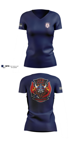 Womens Short Sleeve Vneck Shirt, LFD, Fire Department, Teamtime, Team time, sublimation, custom sports apparel, team uniforms, spirit wear, spiritwear, sports uniforms, custom shirts, team store, custom team store, fundraiser sports, apparel fundraiser