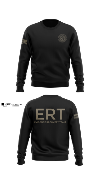 Crew Neck Sweatshirt, Evidence Recovery Team, Police, Teamtime, Team time, sublimation, custom sports apparel, team uniforms, spirit wear, spiritwear, sports uniforms, custom shirts, team store, custom team store, fundraiser sports, apparel fundraiser