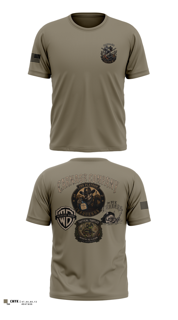 2nd Platoon Vaqueros Old School Cotton Feel Shirt - 7