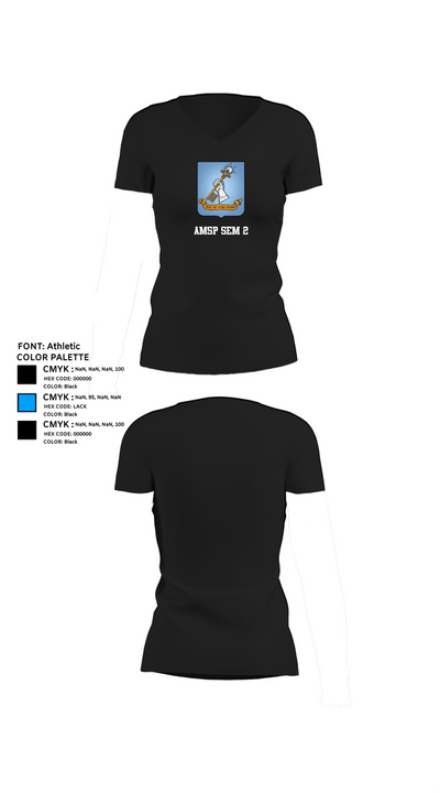 AMSP Sem 2 60045387 Women's Short Sleeve V-neck Shirt - 24